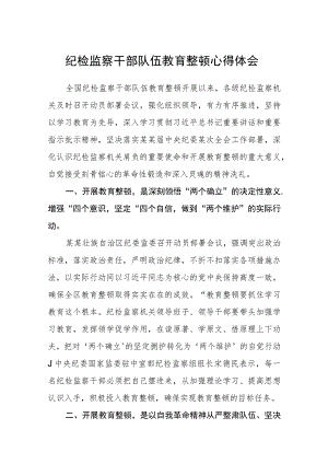 纪检监察干部队伍教育整顿心得体会最新版3篇.docx