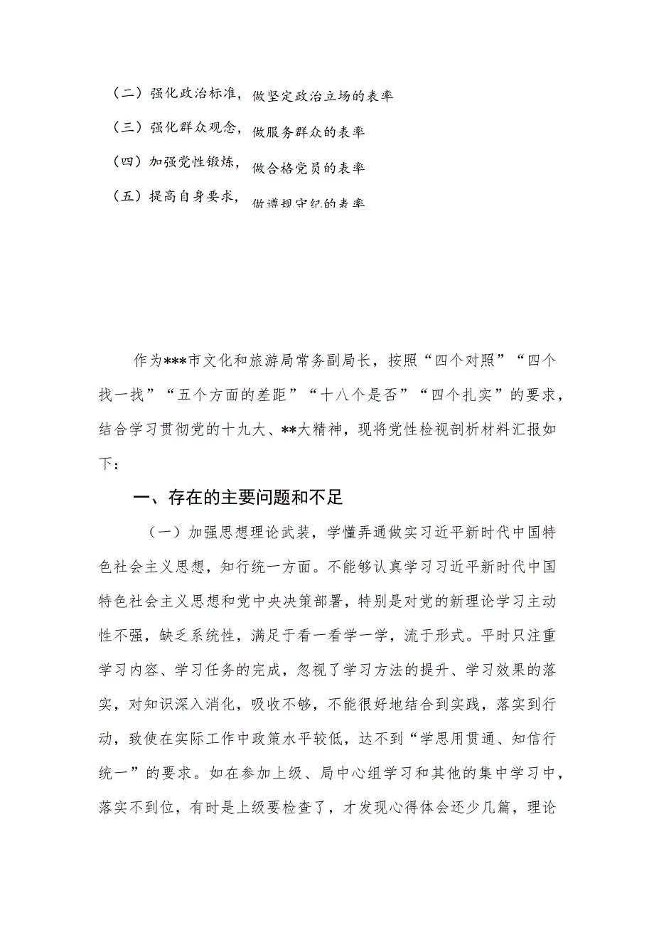 2023年市文化和旅游局常务副局长党性检视剖析材料.docx_第2页