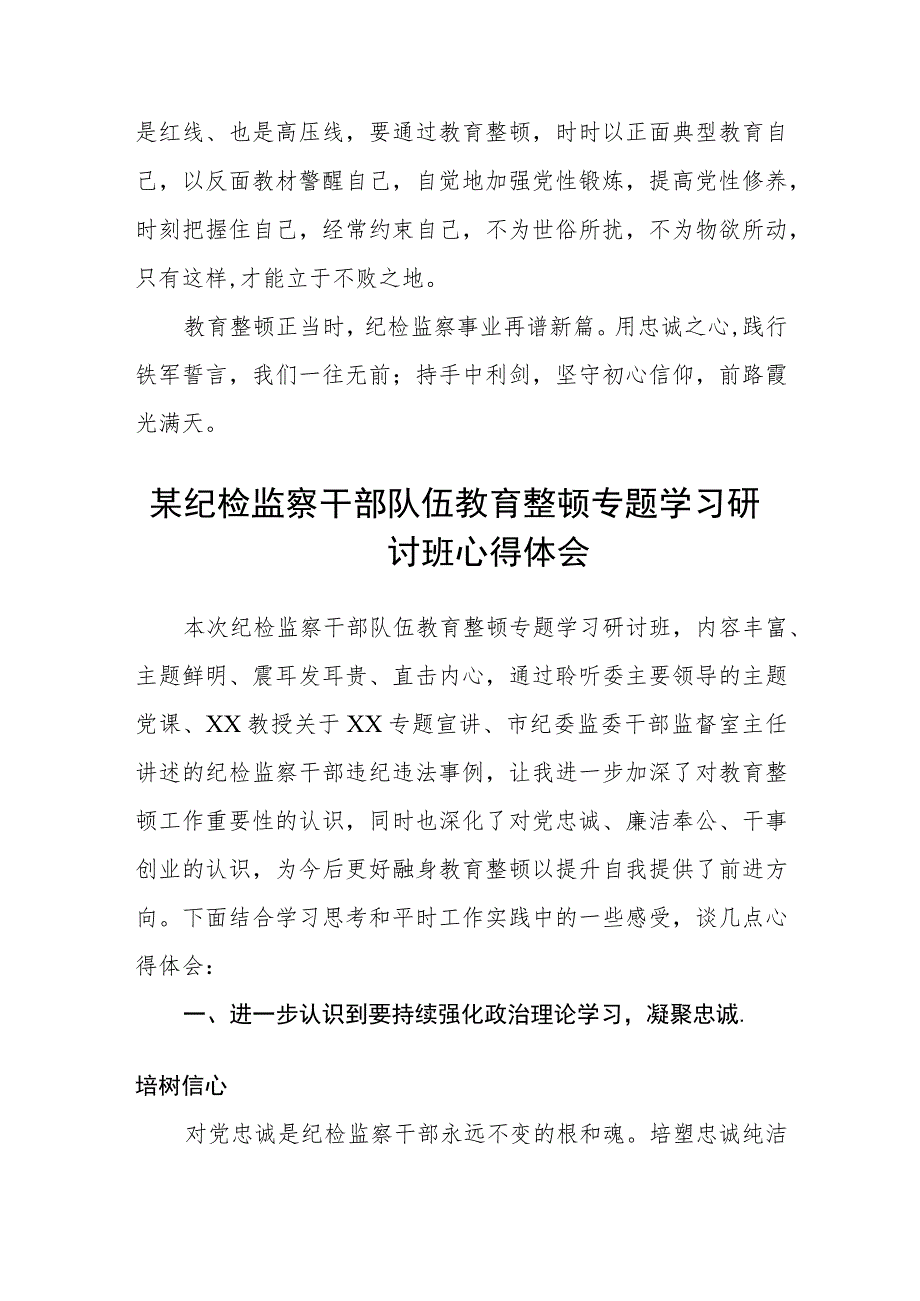 纪检监察干部队伍教育整顿交流发言材料3篇.docx_第3页