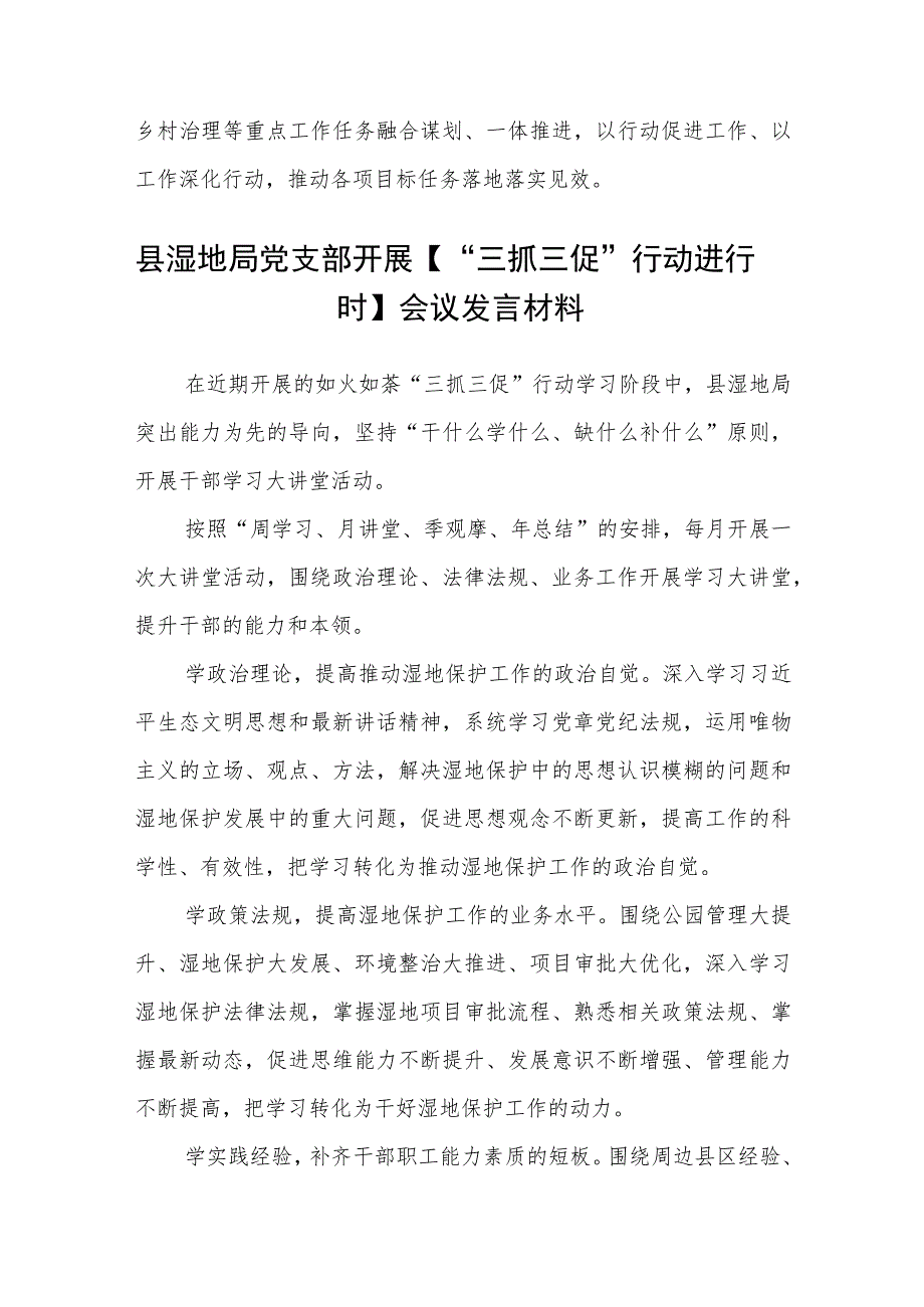 乡村振兴局召开【“三抓三促”行动进行时】集中学习会发言材料（3篇）.docx_第2页