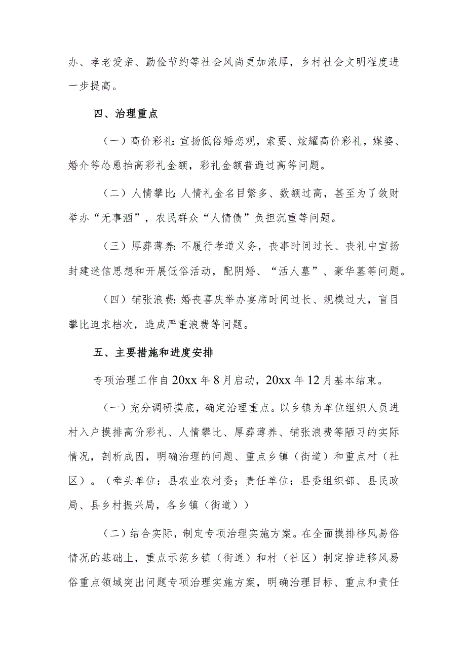 xxx县开展高价彩礼、大操大办等农村移风易俗重点领域突出问题专项治理实施方案.docx_第3页