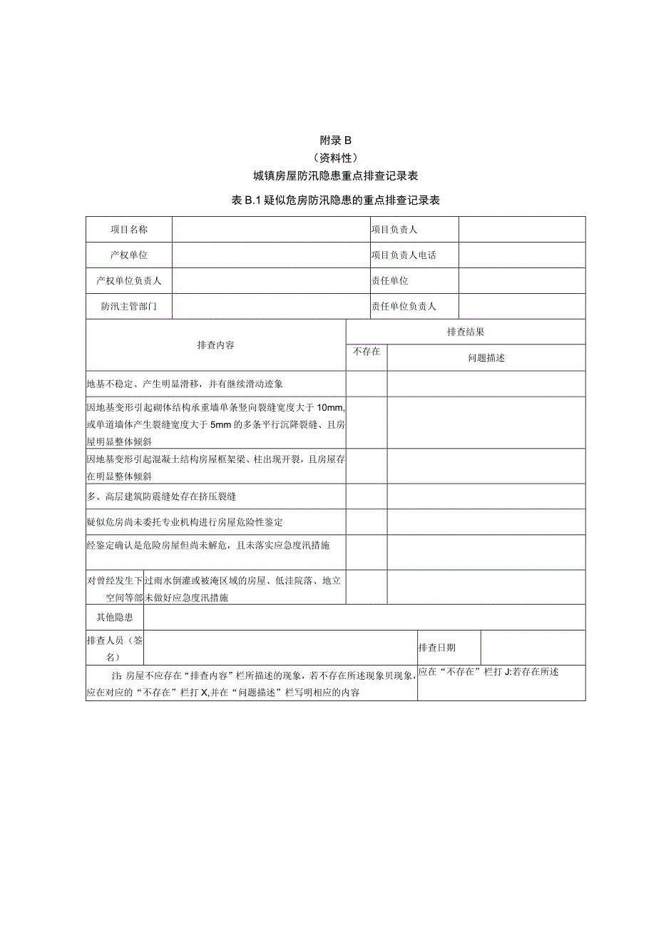 城镇房屋防汛隐患日常、重点排查记录表、台账、治理档案、上报记录表.docx_第3页