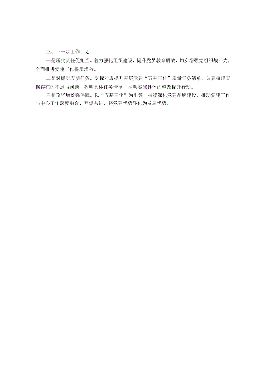 落实基层党建“五基三化”提升年行动重点任务工作情况汇报.docx_第2页