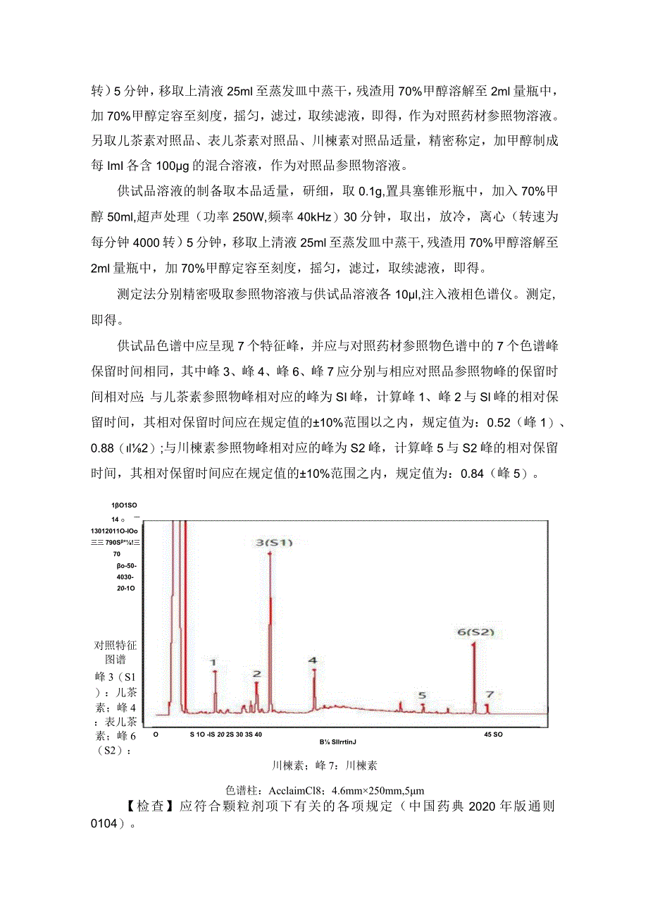 黑龙江省中药苦楝皮（楝）配方颗粒.docx_第2页