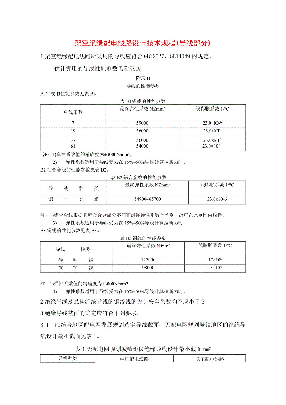 架空绝缘配电线路设计技术规程（导线部分）.docx_第1页