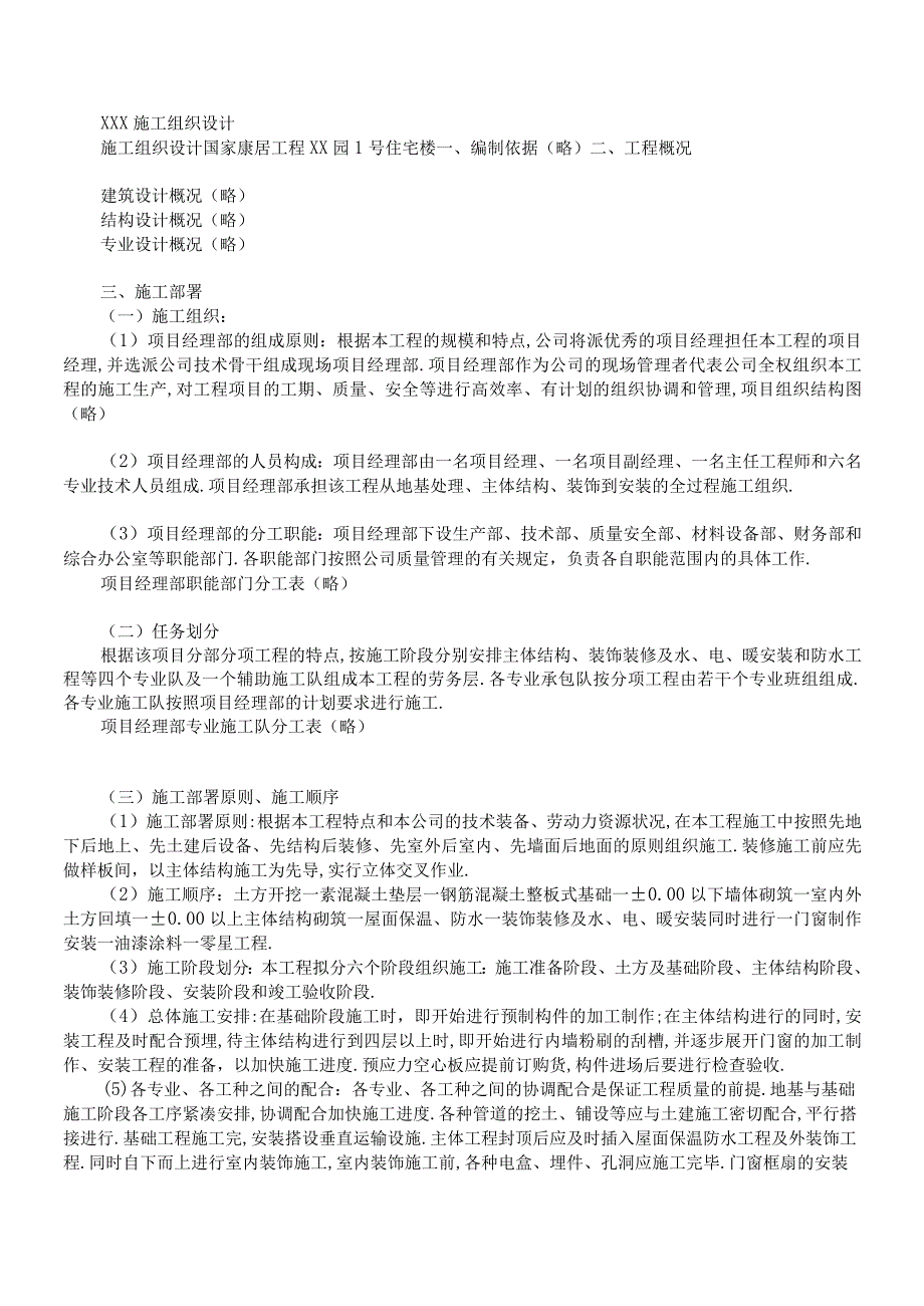 国家康居工程园１号住宅楼施工组织设计方案工程文档范本.docx_第1页