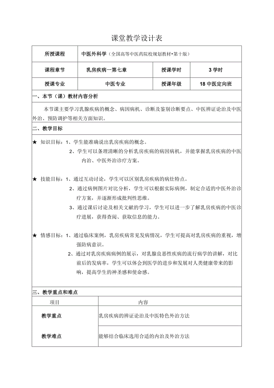 乳房疾病教学设计.docx_第2页