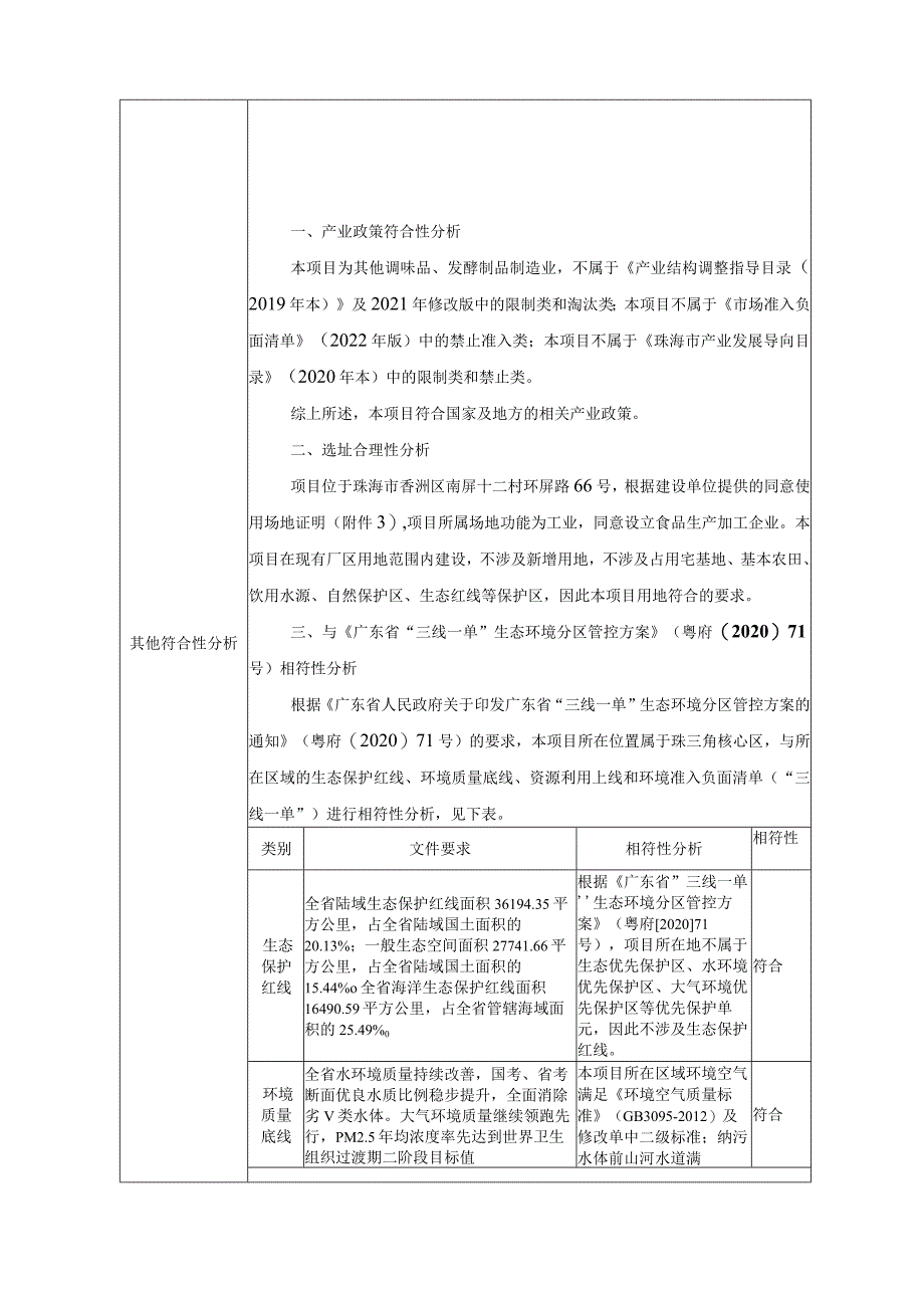 樱花食品（珠海）有限公司年产调味品、辣椒酱肉制品1440 t改扩建项目环境影响报告表.docx_第2页