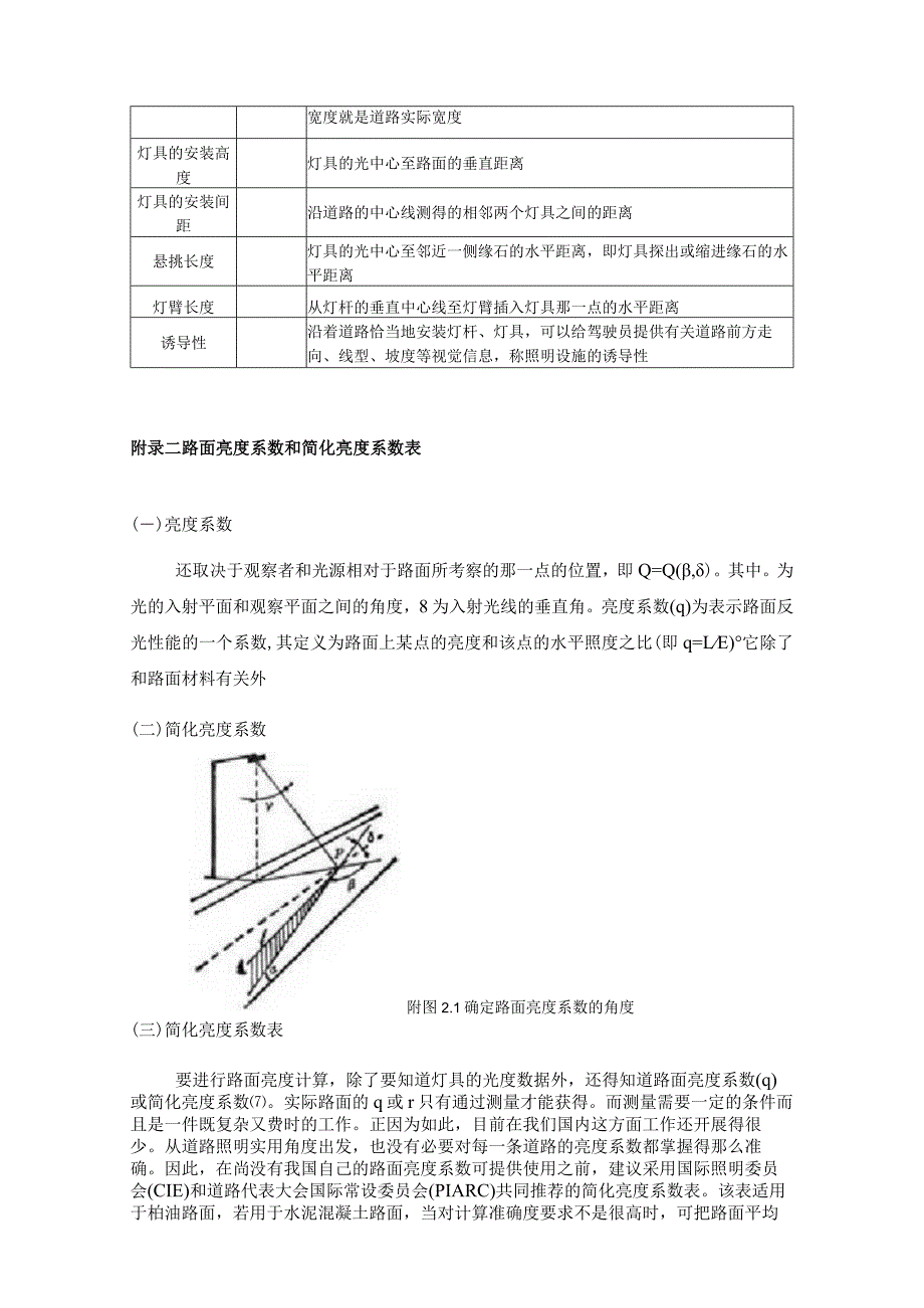 城市道路照明名词解释及亮度系数换算.docx_第2页