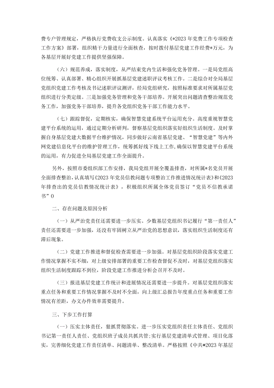 局2023年上半年党建工作总结及下半年工作计划.docx_第2页