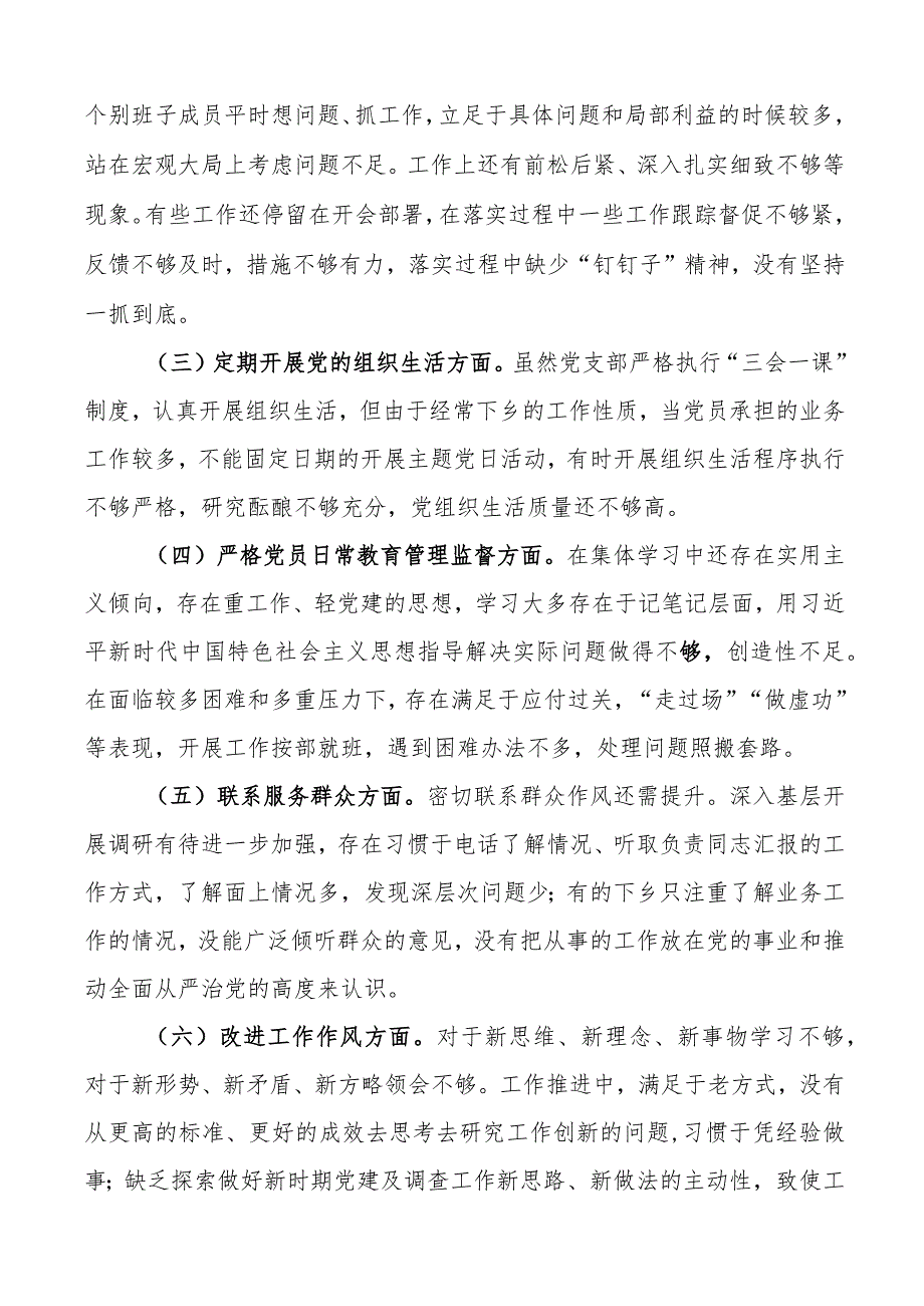 局党支部度组织生活会整改方案工作实施.docx_第2页