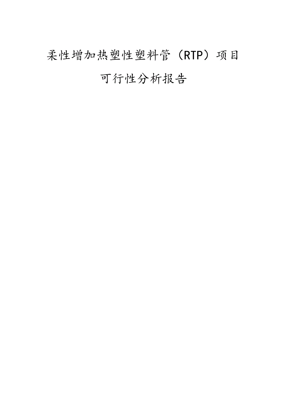 RTP管项目可行性分析报告.docx_第1页