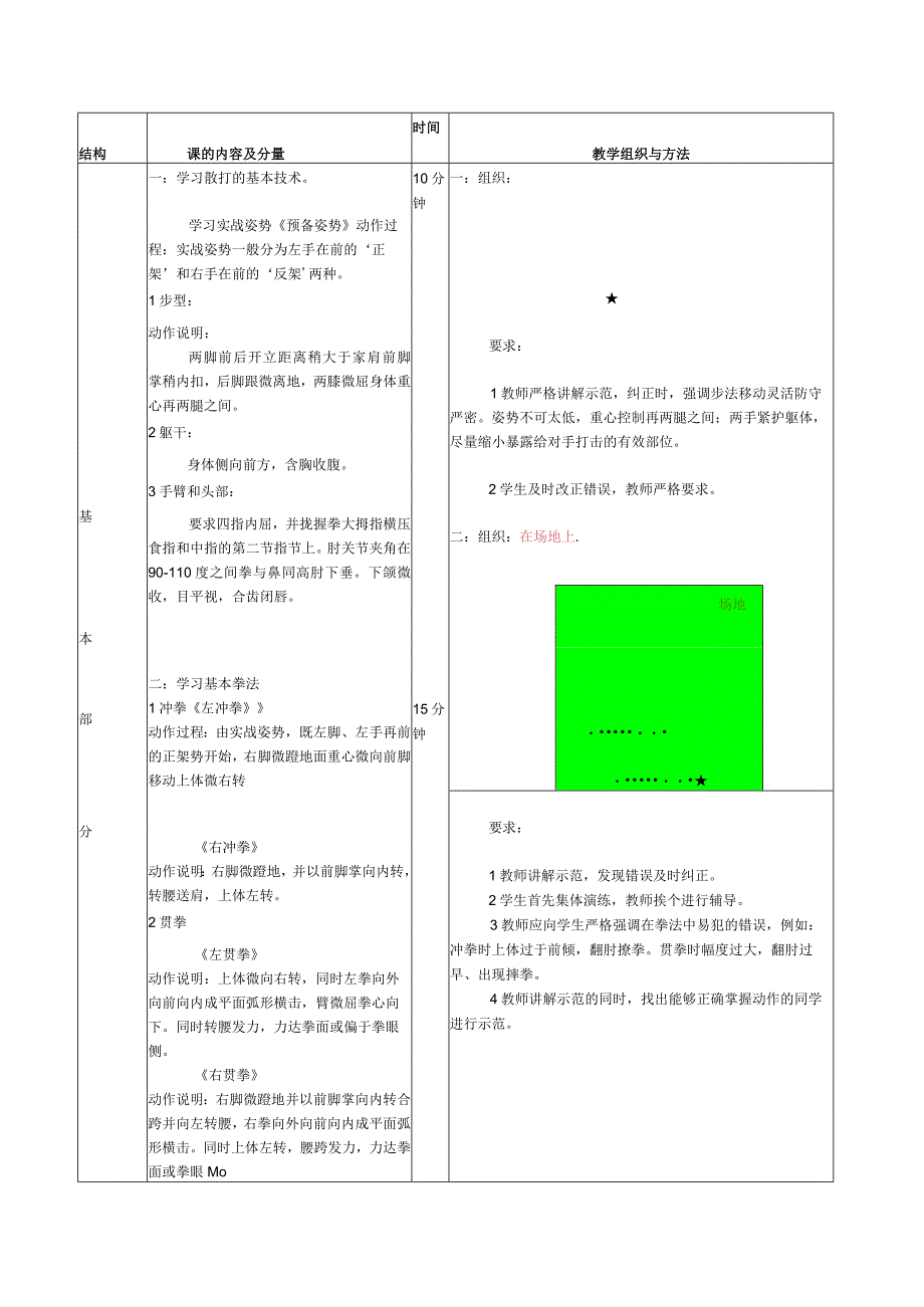 散打体育课教案学习并掌握散打的基本步法.docx_第2页