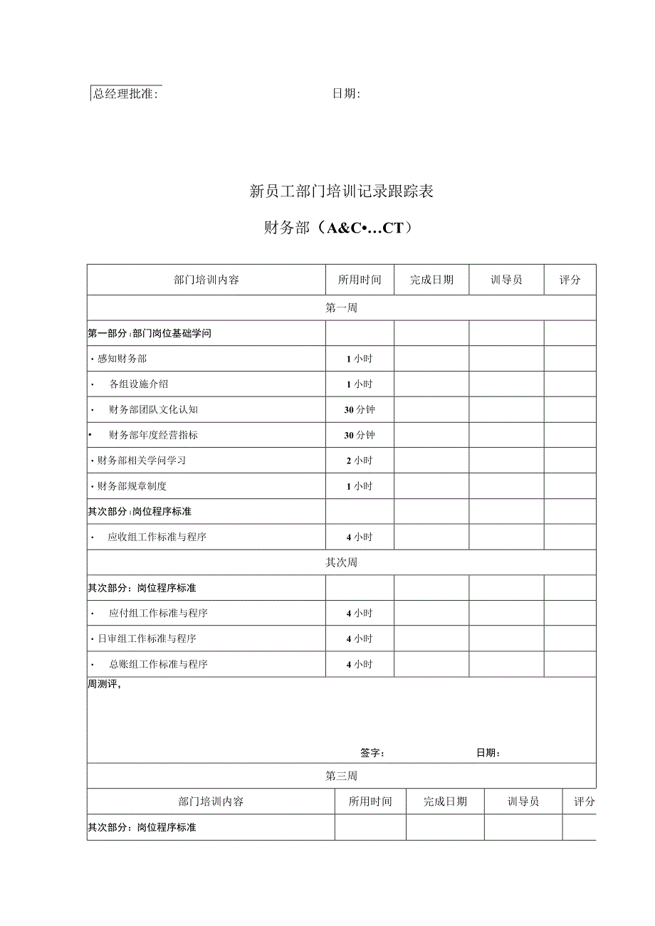 s-w-c--2024财务部培训手册--新员工培训跟踪表.docx_第2页