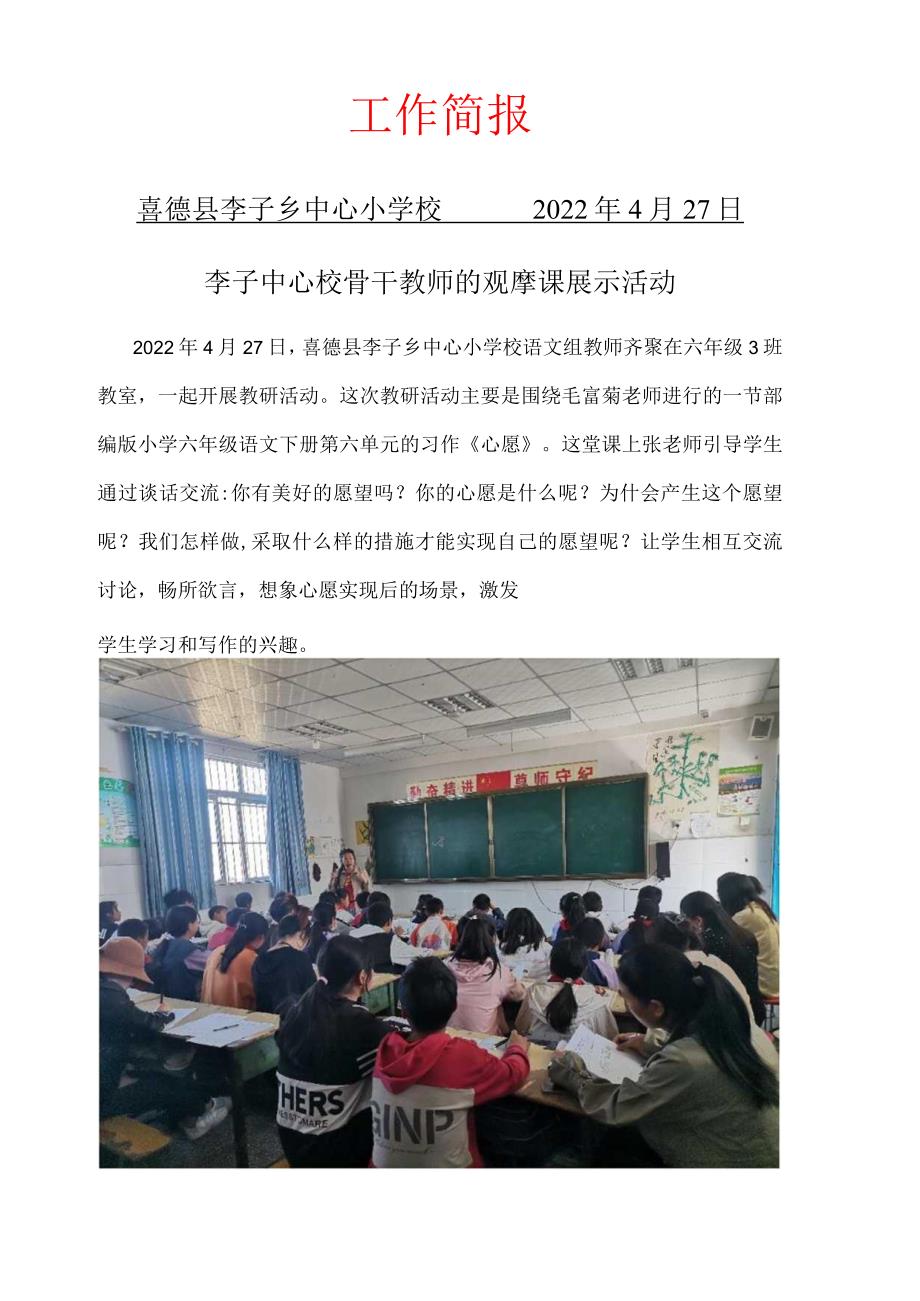 李子中心校骨干教师的观摩课展示活动2.docx_第1页