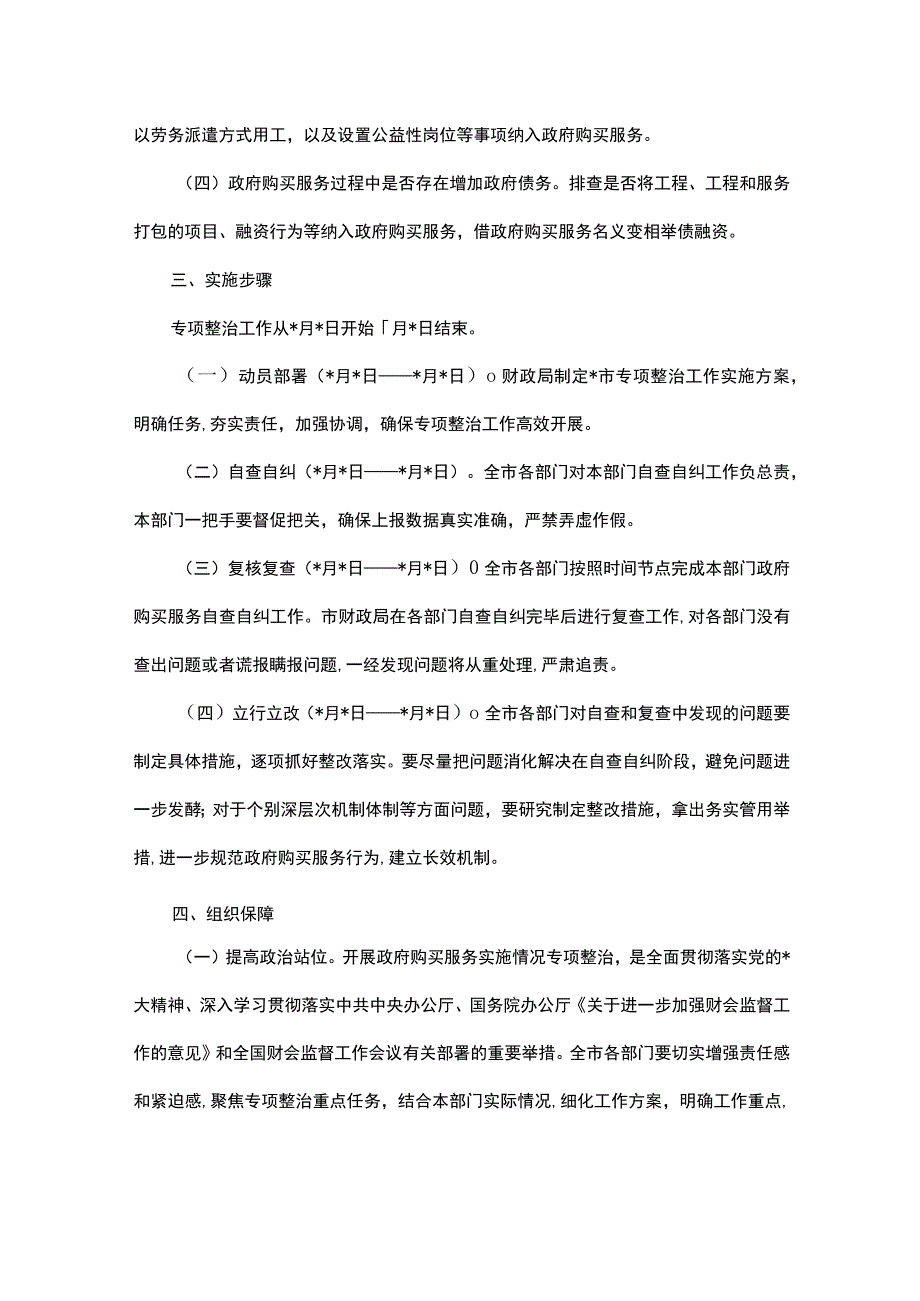 市政府购买服务实施情况专项整治工作实施方案.docx_第2页