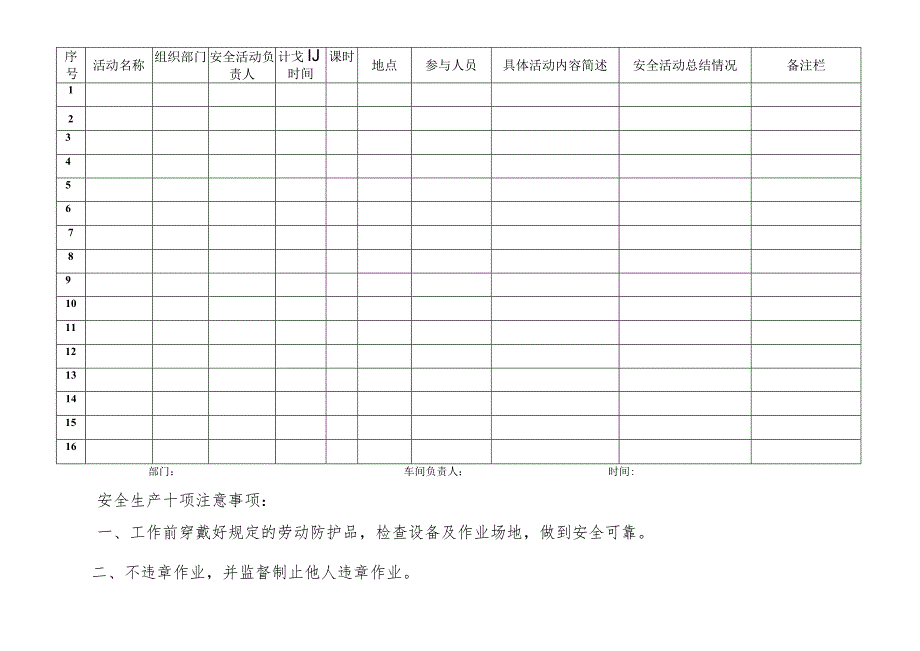 班组安全生产达标活动登记台帐.docx_第2页