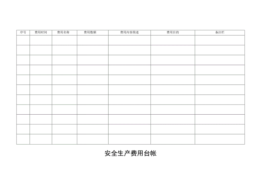 安全生产费用台帐.docx_第1页