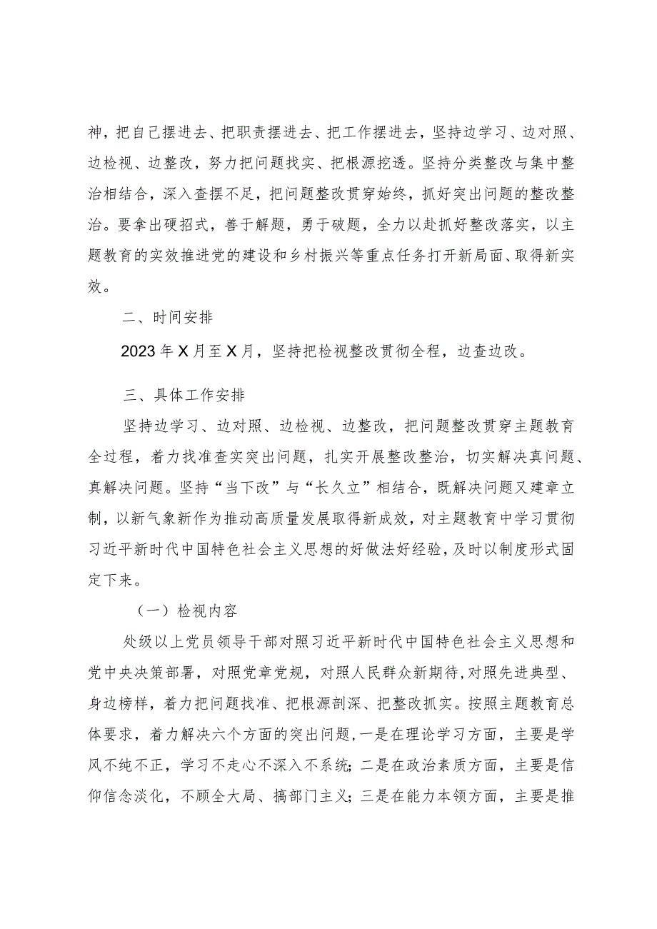 学习贯彻2023年主题教育检视问题实施方案.docx_第2页