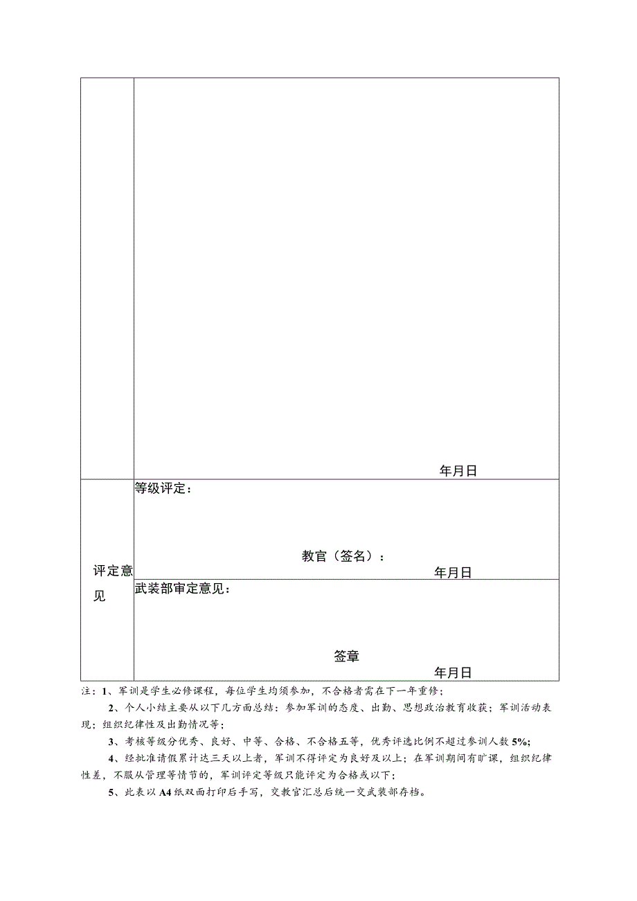 湖南工学院级学生军训考核鉴定表.docx_第2页