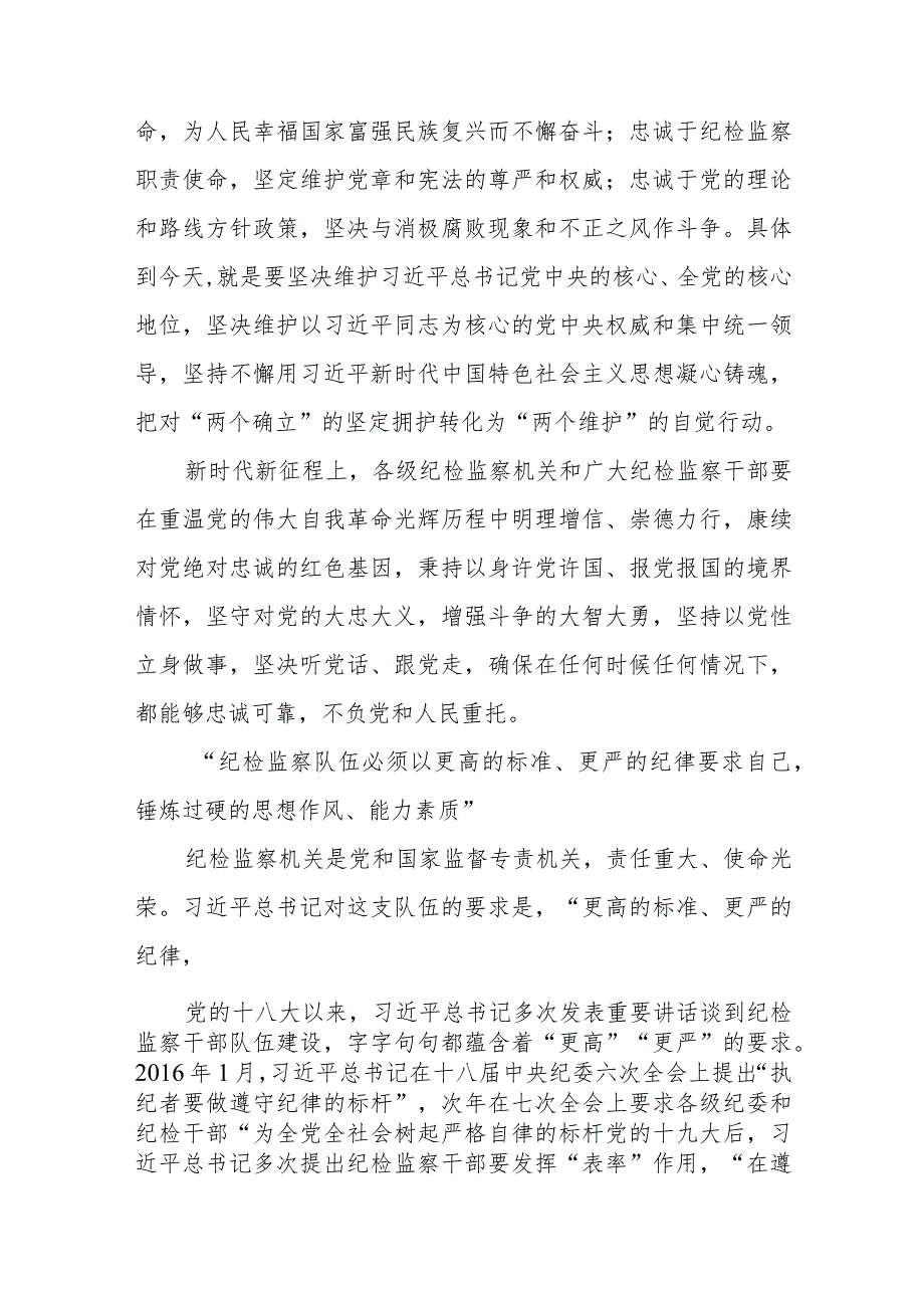 学习关于加强纪检监察干部队伍建设系列重要论述个人心得体会.docx_第3页