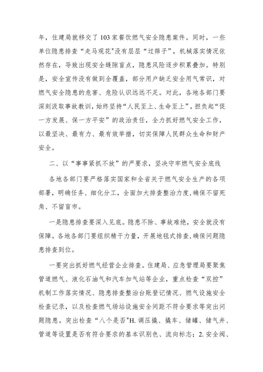 在全市燃气安全排查整治暨重点行业领域上的讲话(共二篇).docx_第3页