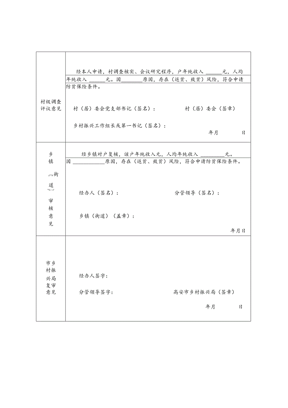 高安市防贫保险申请表.docx_第2页