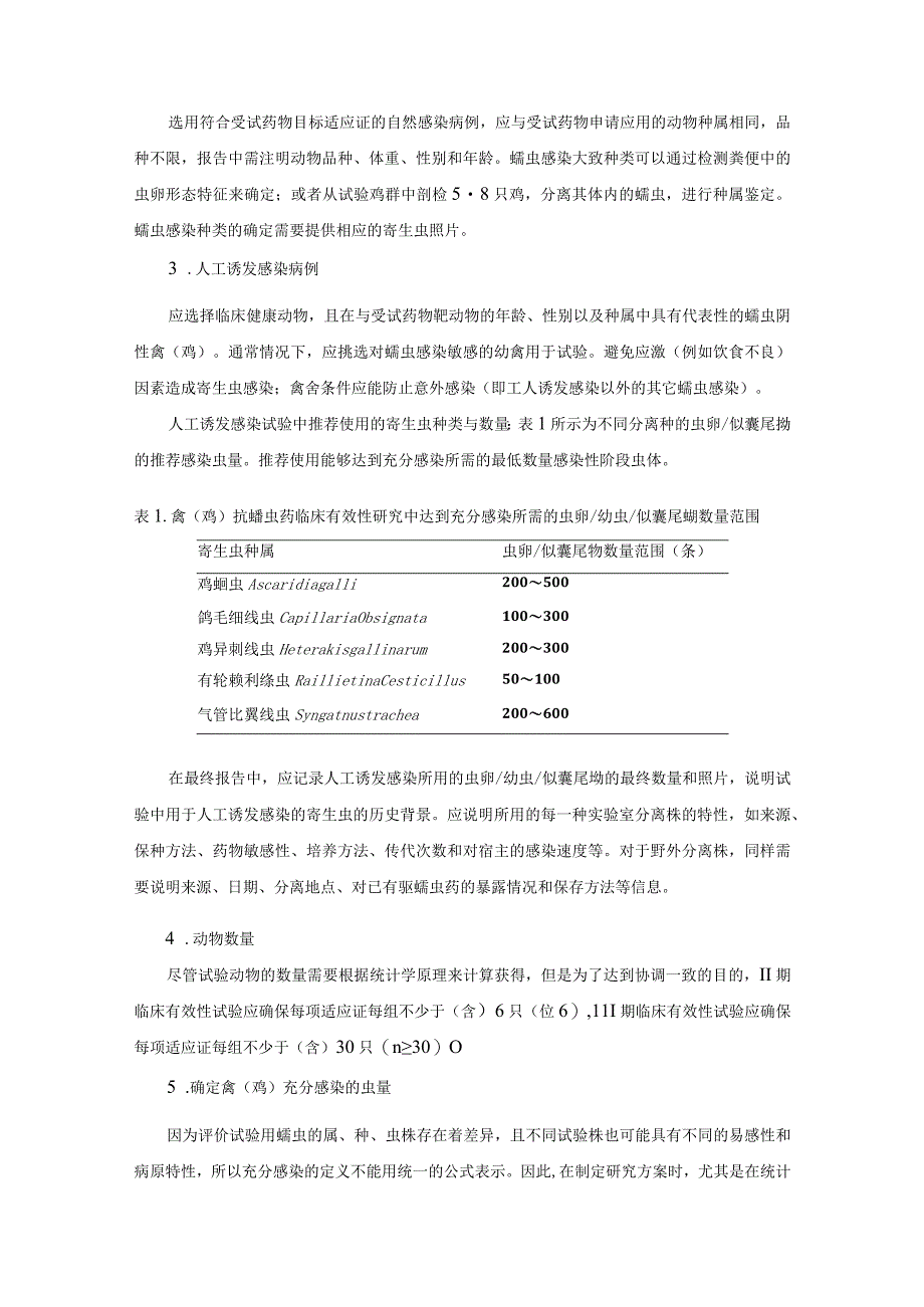 禽鸡抗蠕虫药临床有效性试验技术指导原则概述.docx_第2页