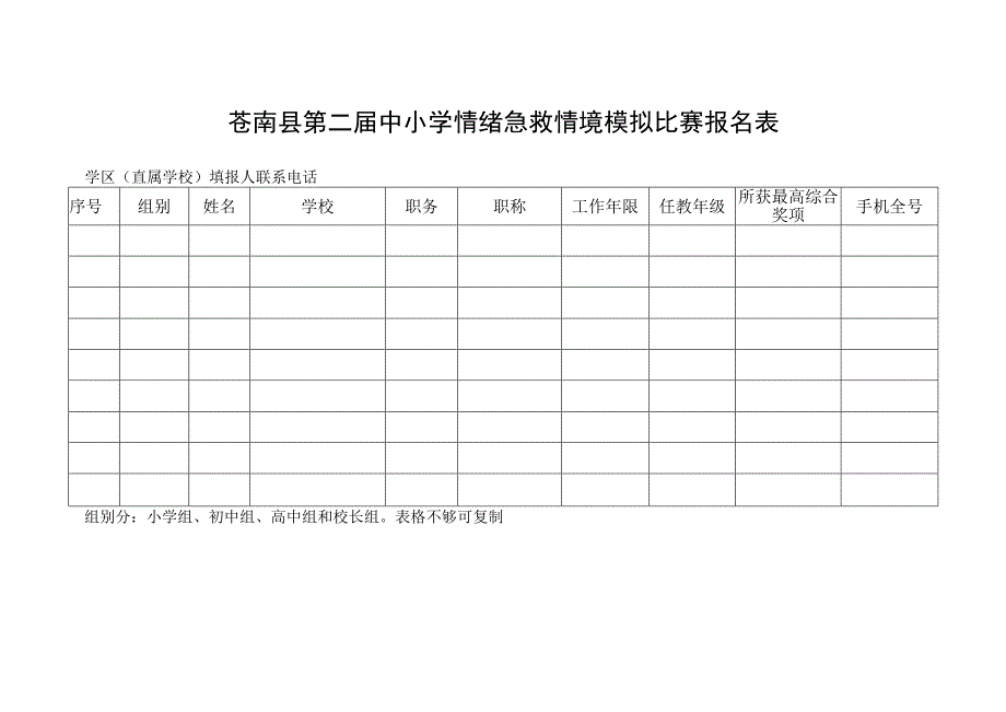 苍南县第二届中小学“情绪急救”情境模拟比赛名额分配表.docx_第2页