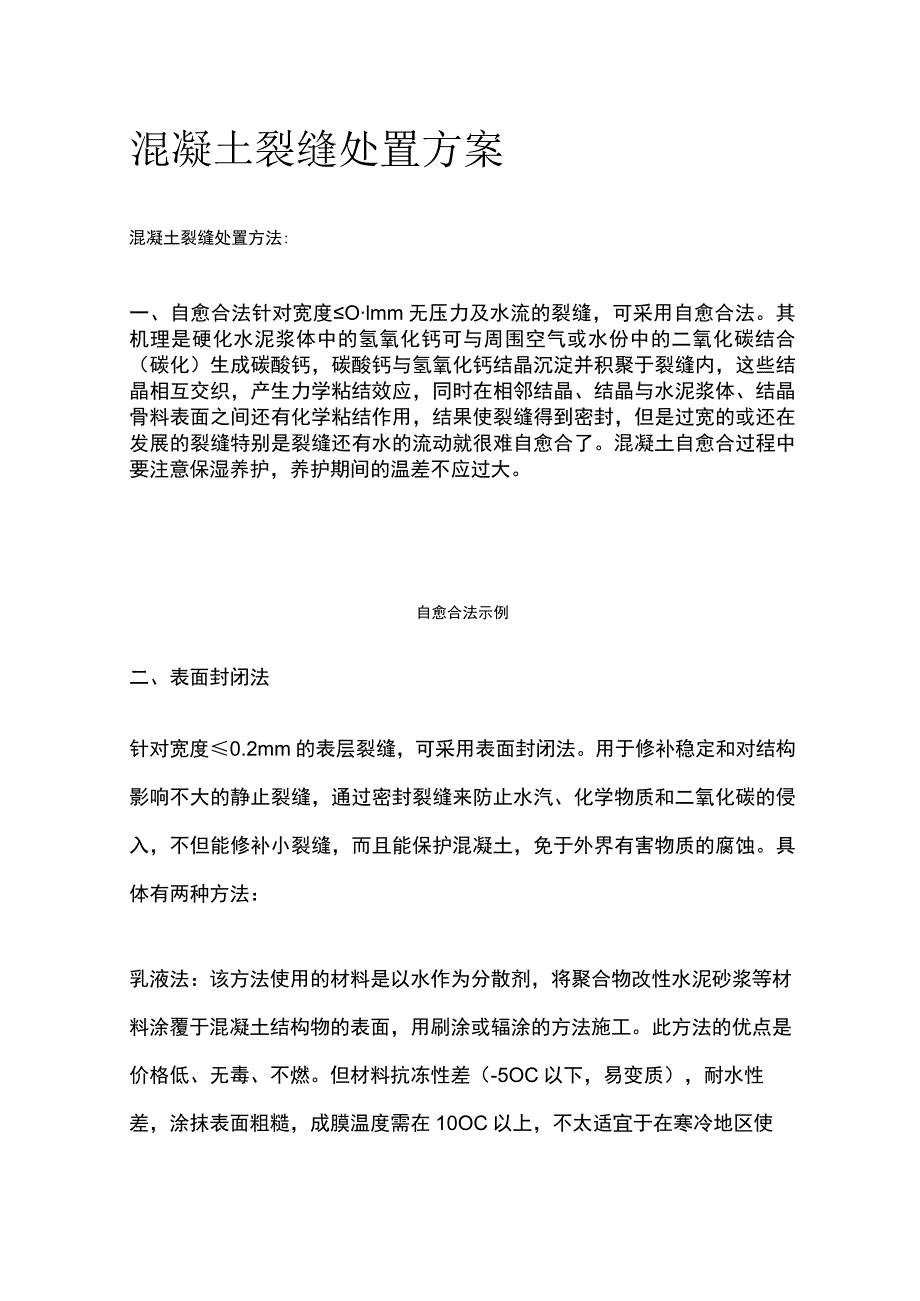 (全)混凝土裂缝处置方案.docx_第1页