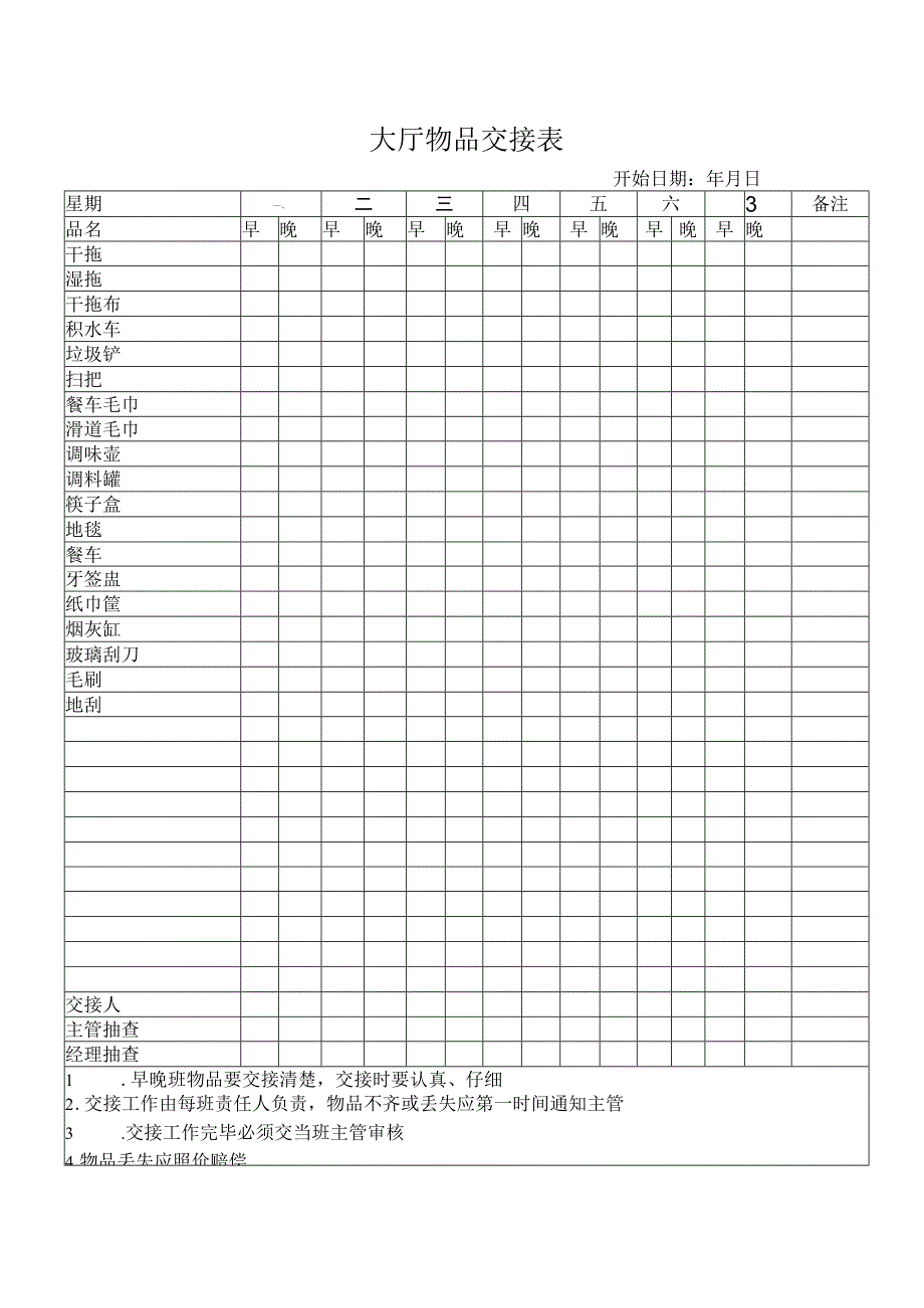 大厅物品交接表.docx_第1页