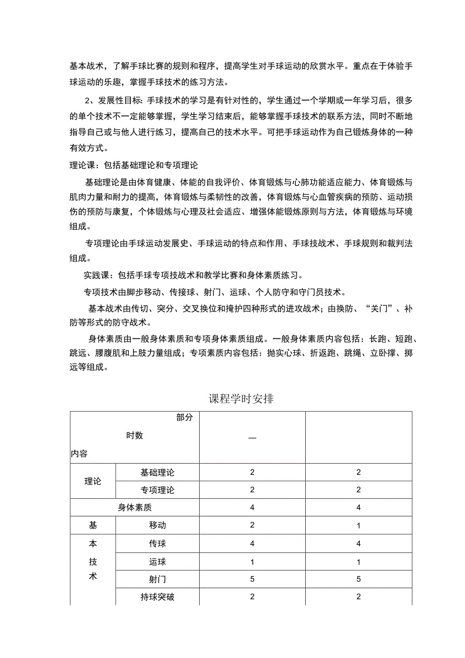 复旦手球选修课教学大纲.docx_第2页