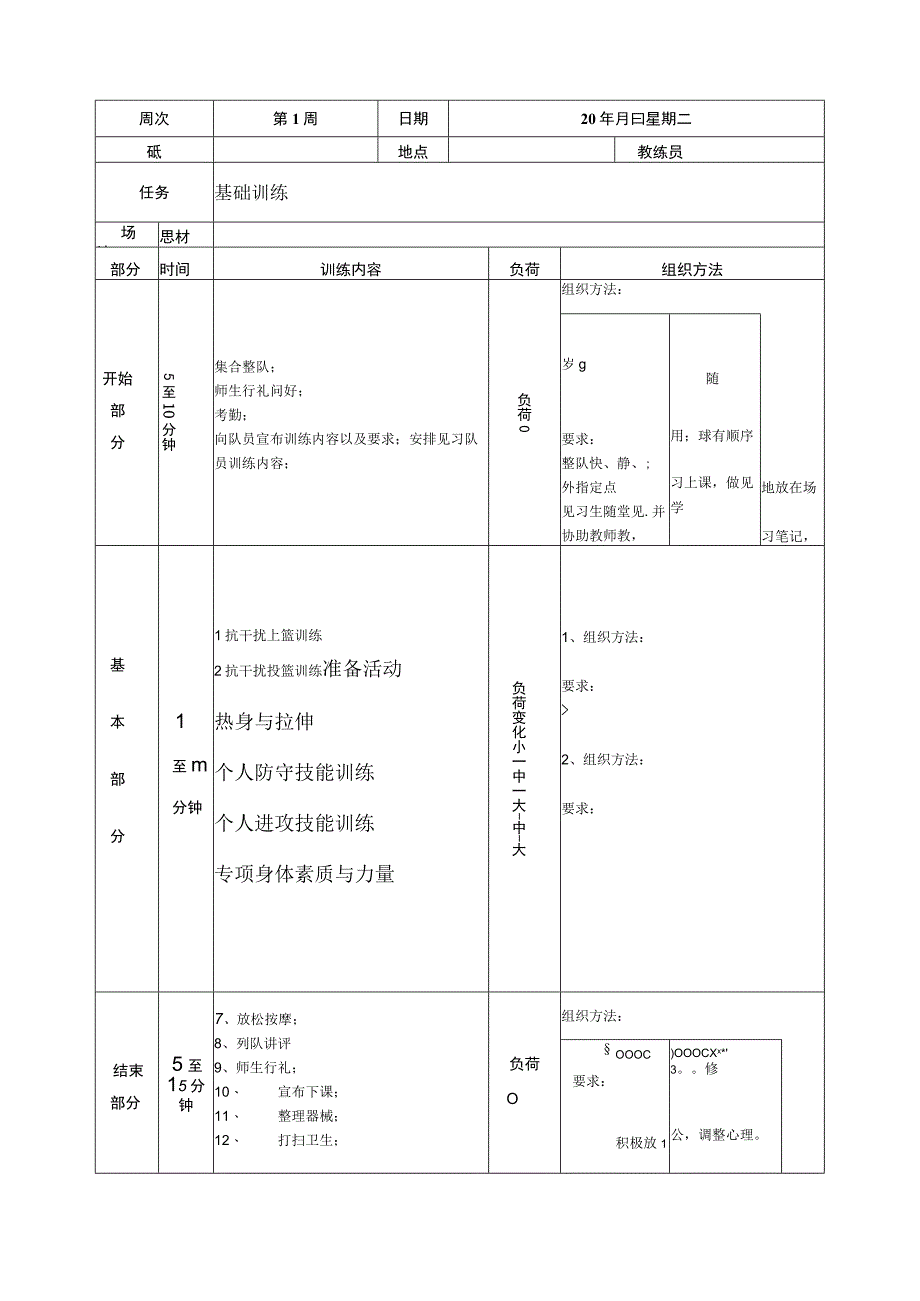 石大篮球主修基础训练课时教案.docx_第2页