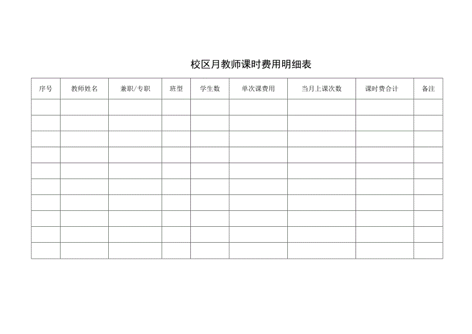 教师课时费用明细表.docx_第1页