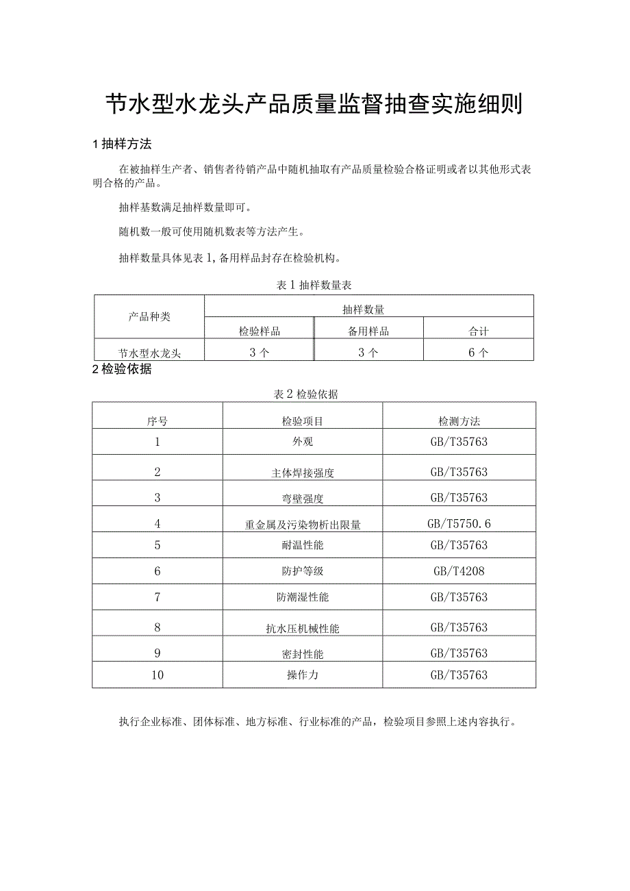 节水型水龙头产品质量监督抽查实施细则.docx_第1页