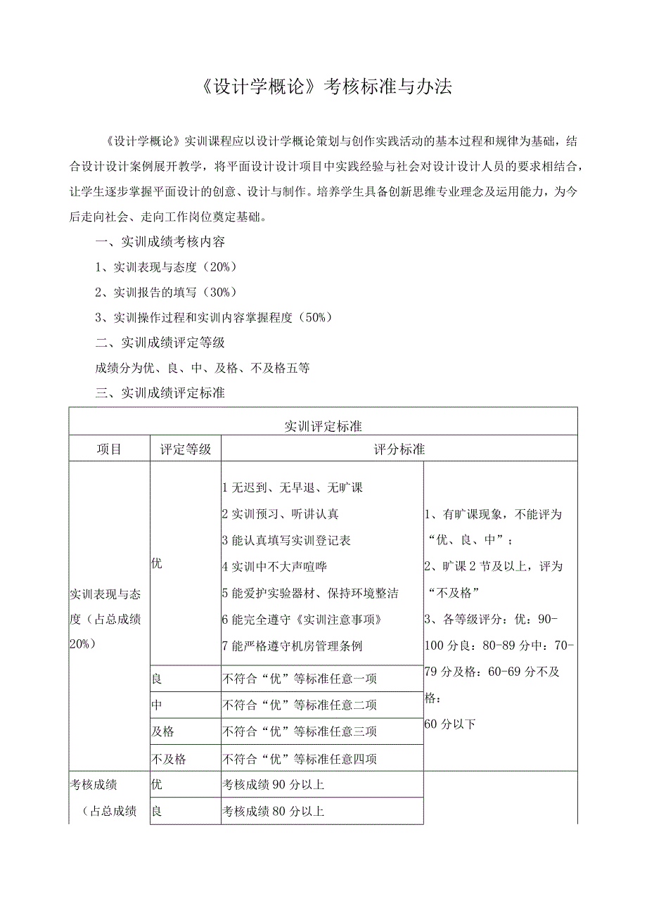 《设计学概论》考核标准与办法.docx_第1页