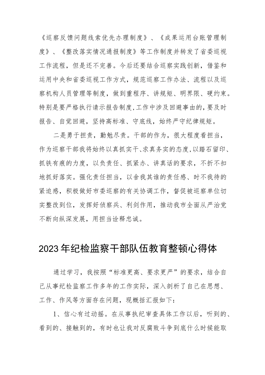 2023纪检监察干部队伍教育整顿心得体会感悟2篇.docx_第3页