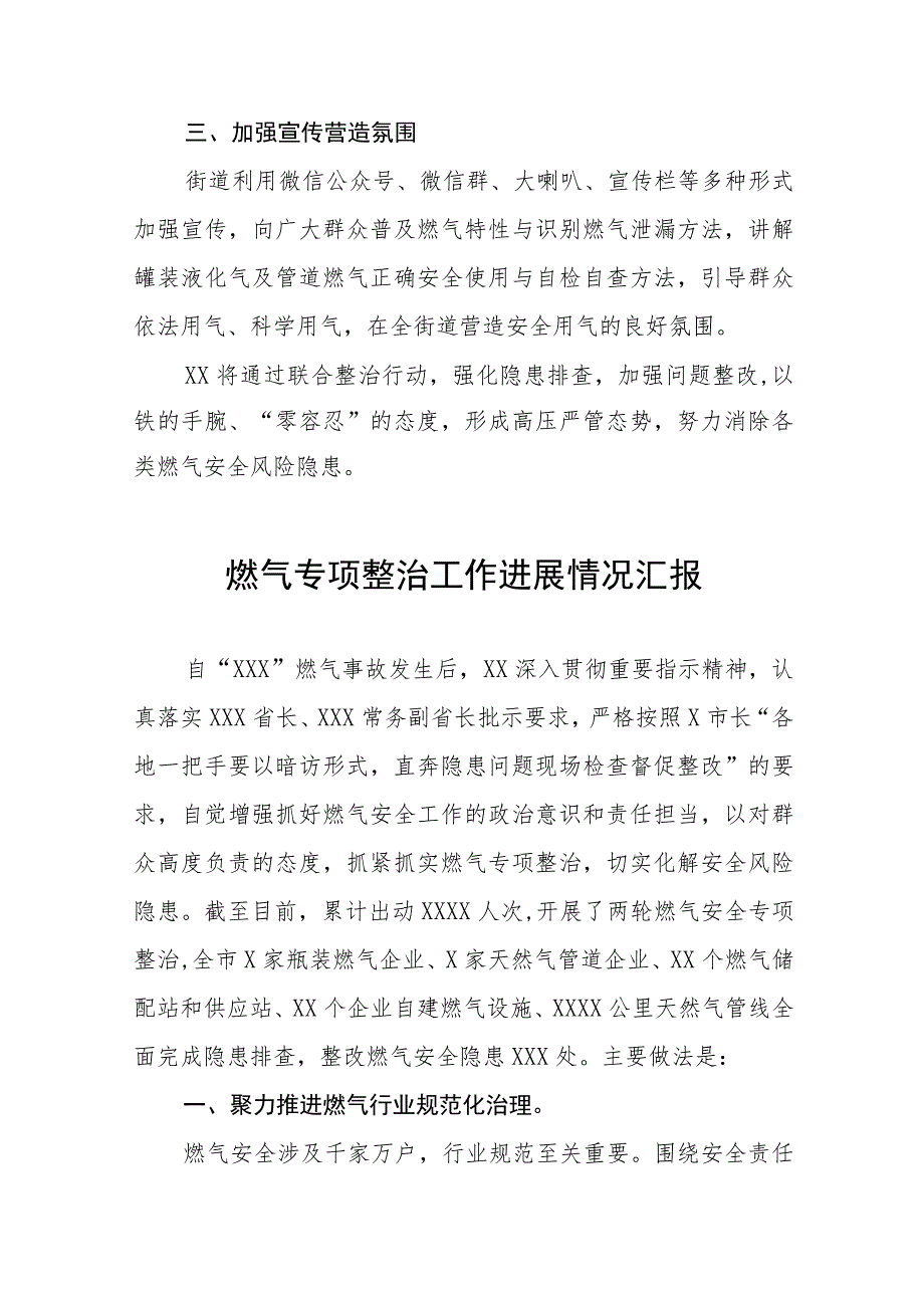 2023年燃气安全生产专项整治工作总结报告十篇.docx_第2页