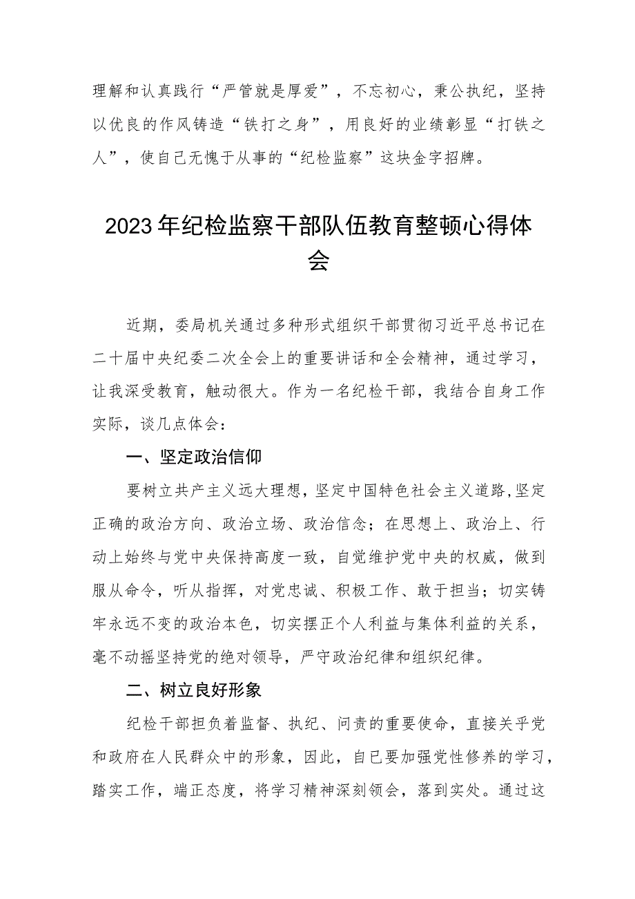 2023年纪检监察干部队伍教育整顿心得体会分享发言八篇.docx_第3页