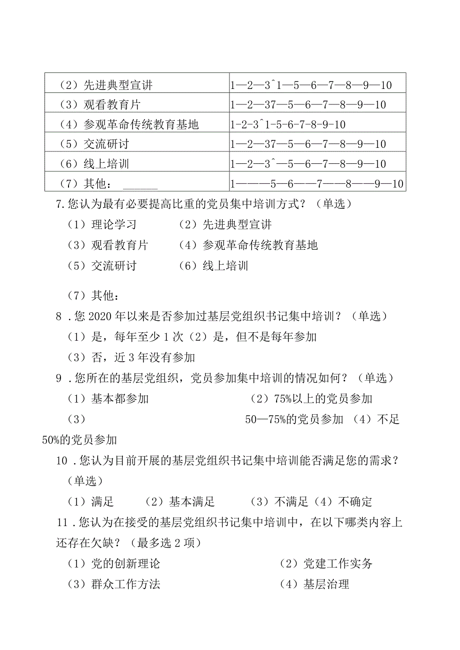 01-（基层党组织书记）党员分类培训需求调研问卷.docx_第2页