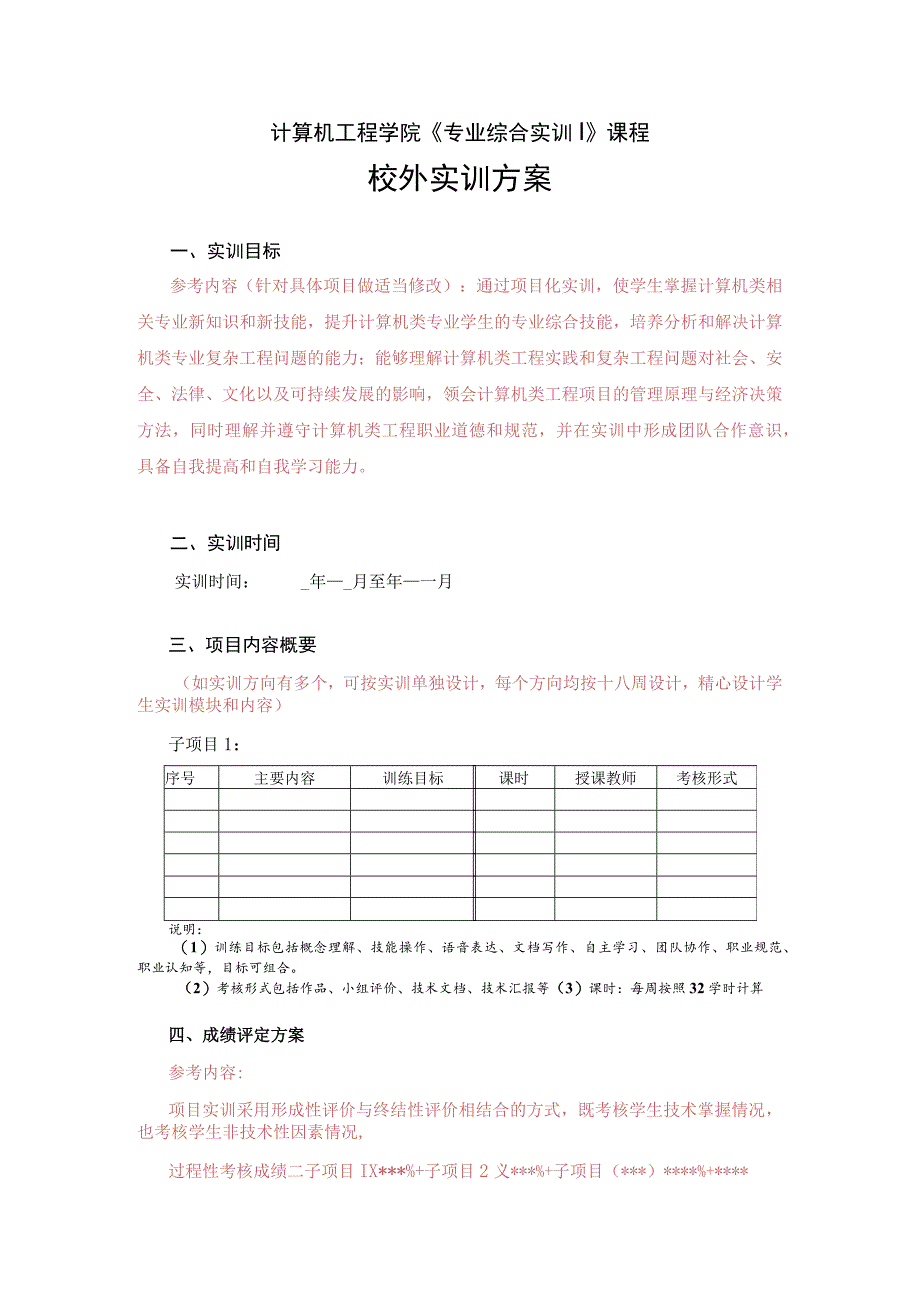 计算机工程学院《专业综合实训》课程校外实训方案.docx_第2页