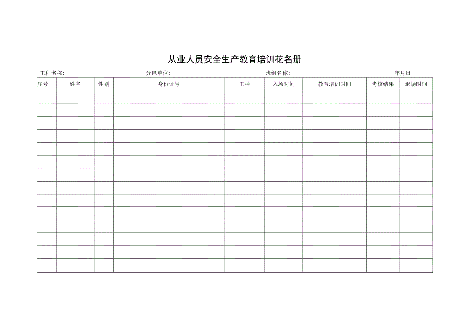 从业人员安全生产教育培训花名册.docx_第1页