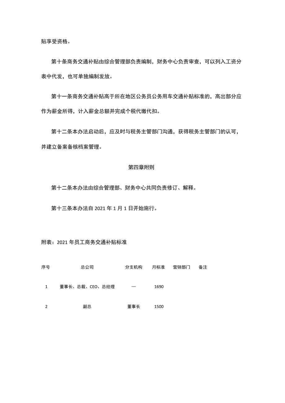 企业商务交通补贴管理暂行办法全.docx_第3页