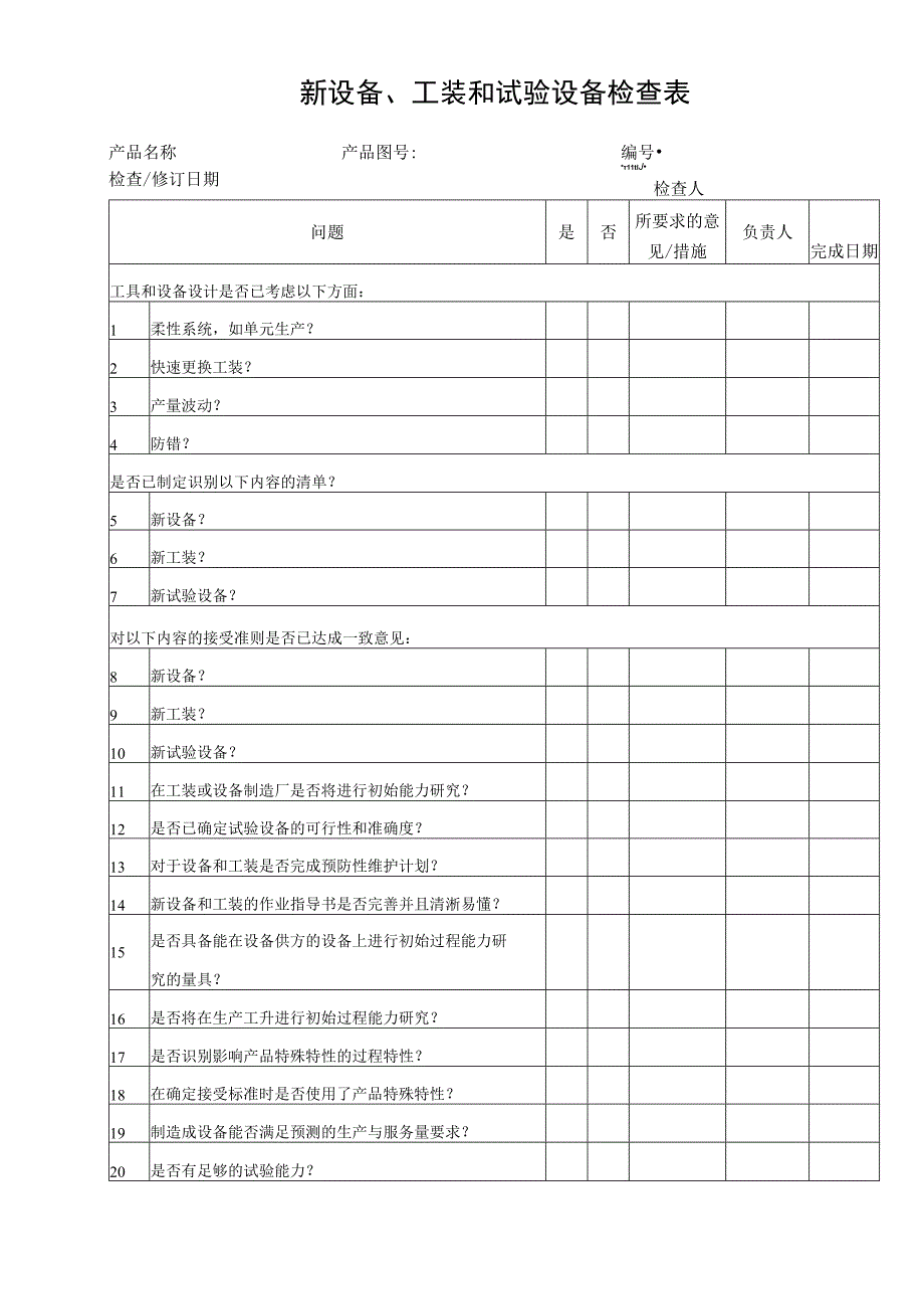 新设备、工装和试验设备检查表.docx_第1页