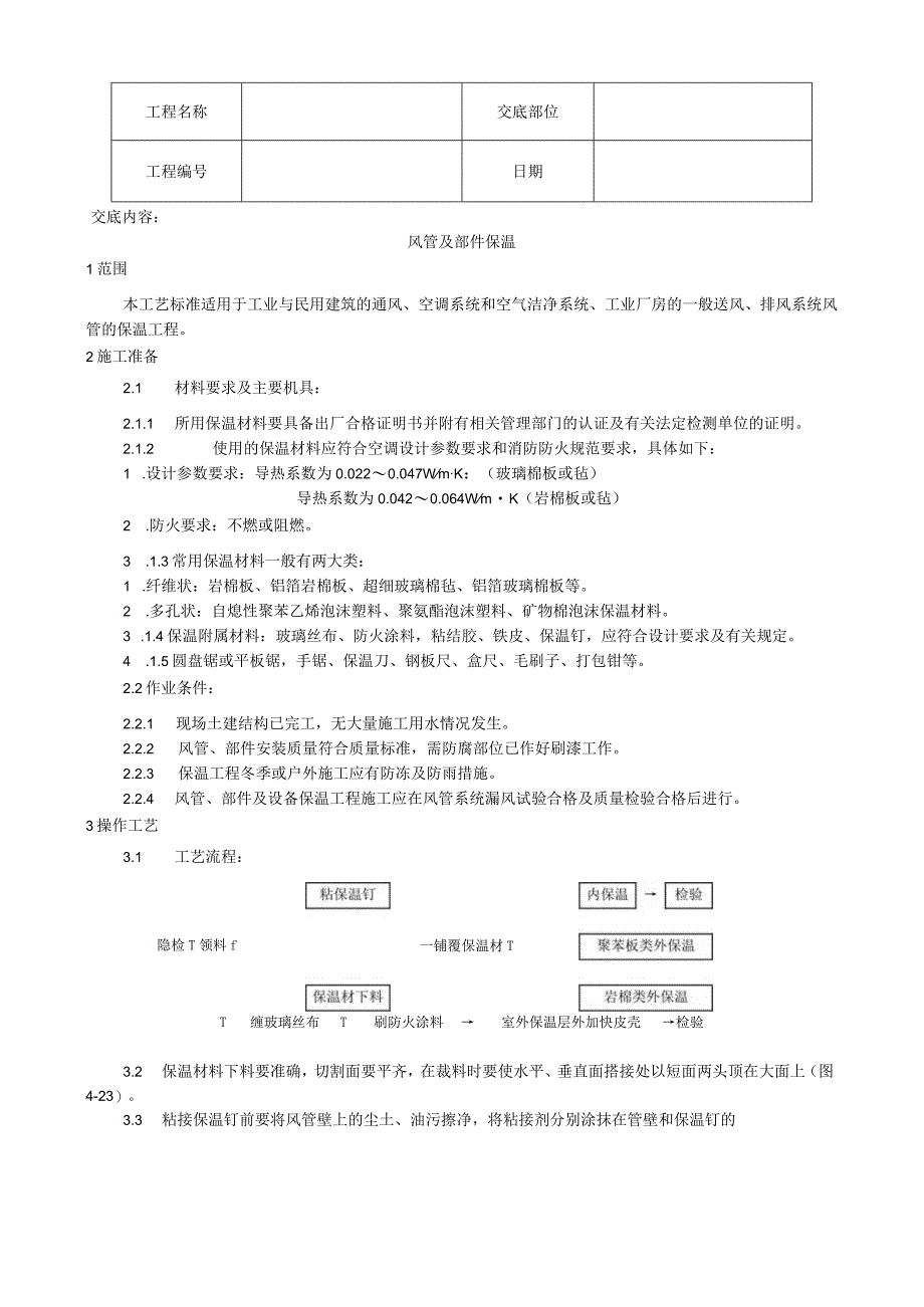 风管及部件保温工艺技术交底.docx_第1页