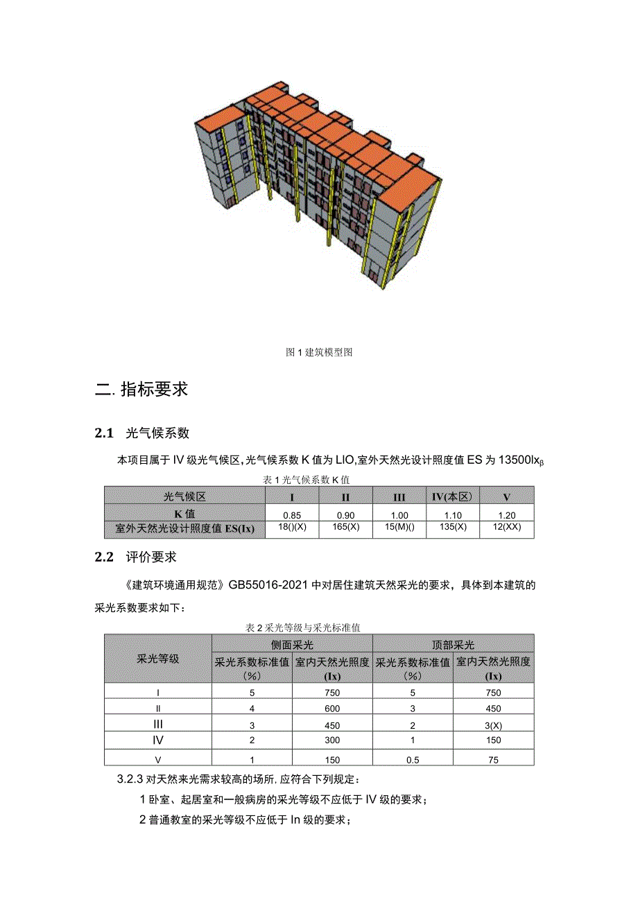 中学校教师周转宿房工程--绿色建筑室内天然采光与眩光计算分析报告.docx_第2页