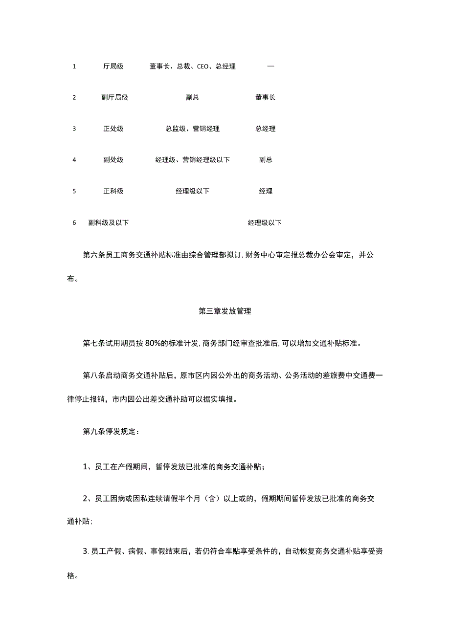 企业商务交通补贴管理办法全.docx_第2页