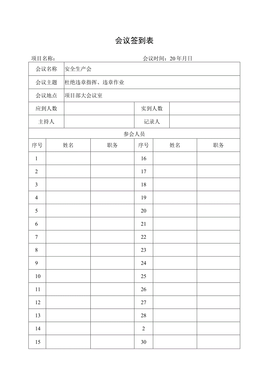 安全生产会议记录（模板）.docx_第2页