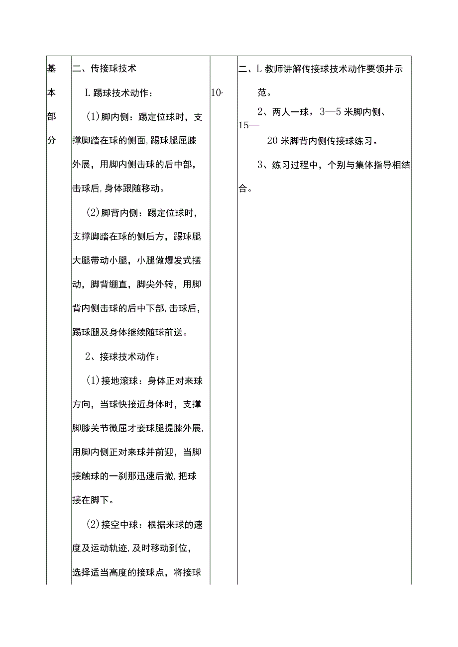 足球游戏课电子版学习传接球技术脚内侧脚背内侧游戏：“贴膏药”教案.docx_第3页