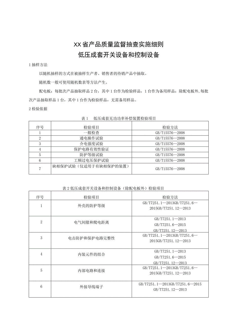 产品质量监督抽查实施细则——低压成套开关设备和控制设备.docx_第1页